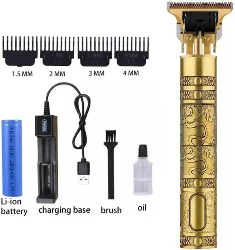 TechElectro T9 professional clipper Trimmer for men Trimmer 120 min Fully Waterproof Trimmer 10 min Runtime 4 Length Settings image 1