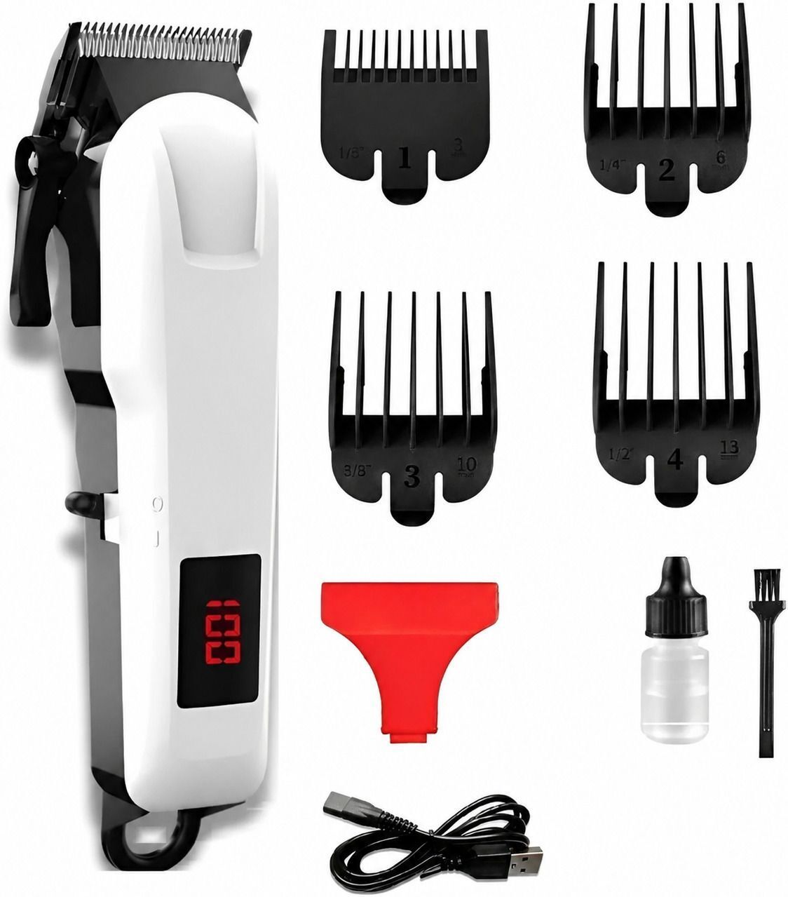 UZAN MX M809T Rechargeable Hair Trimmer Most Powerful Motor & Adjustable Blade Trimmer 240 min Runtime 4 Length Settings-image-20