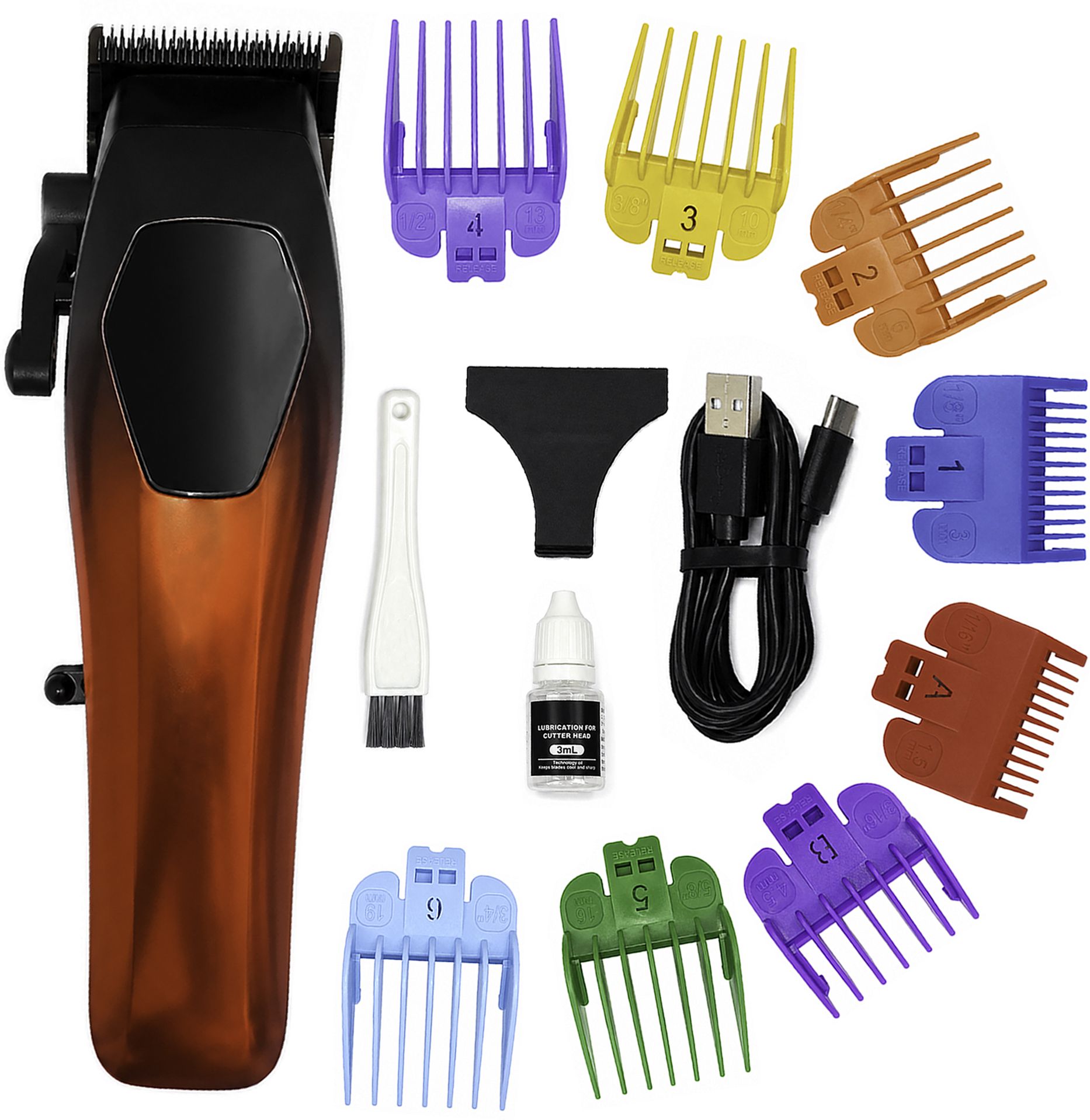Butterrfly one Rechargeable Hair Clipper Machine with 8 Cutting Guide Combs Grooming Kit 150 min Runtime 9 Length Settings-image-37