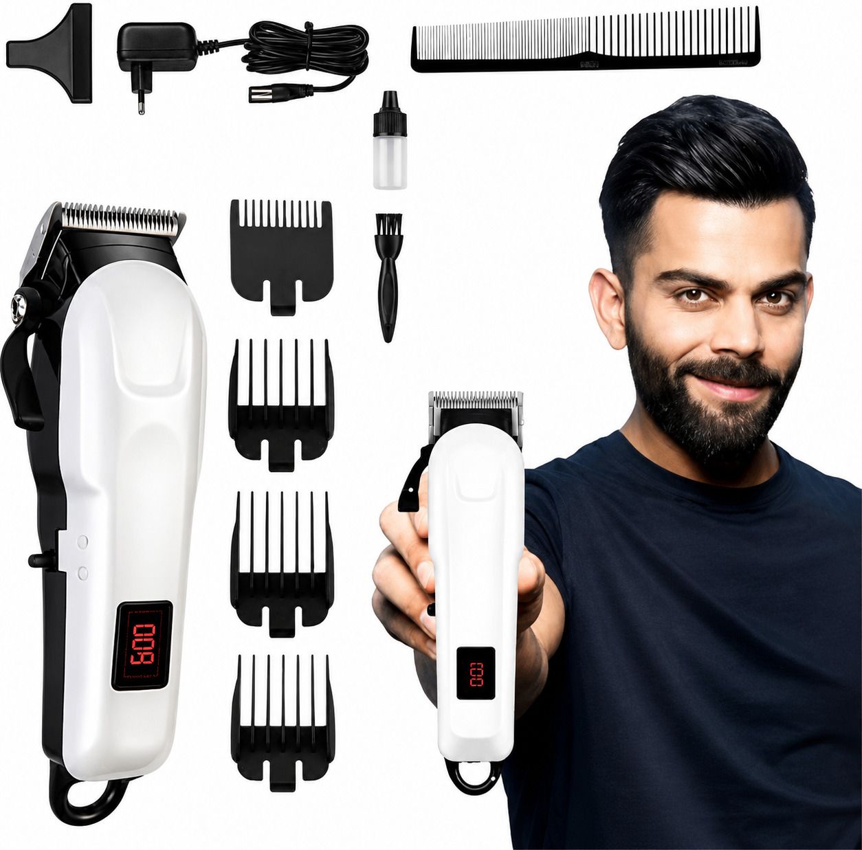 Zeno volt Waterproof Trimmer with USB Charging & 4 Combs Flexible Corded & Cordless Use Trimmer 240 min Runtime 5 Length Settings-image-46