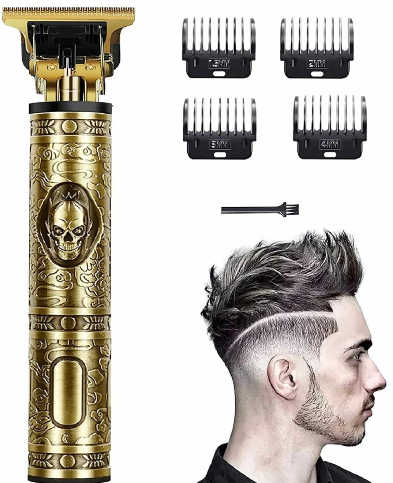 WAIKIL golden stainless steel hair trimmer Grooming Kit 120 minRuntime 8 Length Settings