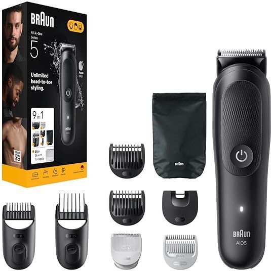 Braun AIO5540 9 in 1 Beard & Body Grooming Kit 120 min Runtime 14 Length Settings-image-7