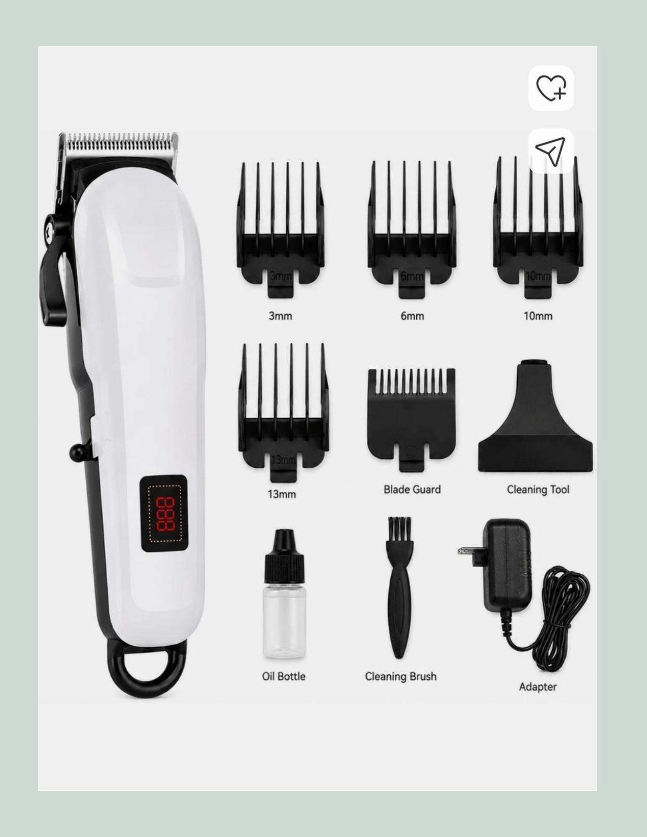 Dazzel Flex Professional Hair Trimmer with LED Display Trimmer 4 Length Settings 212 Fully Waterproof Grooming Kit 240 min Runtime 4 Length Settings-image-48