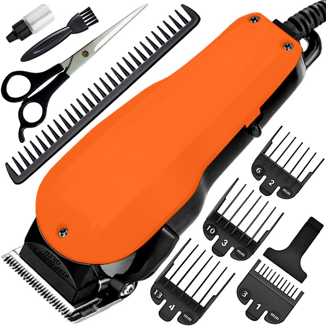 QGS Men’s Powerful ZU Professional Hair Clipper Beard Moustache Hair Cutting Trimmer Grooming Kit 0 min Runtime 10 Length Settings-image-38