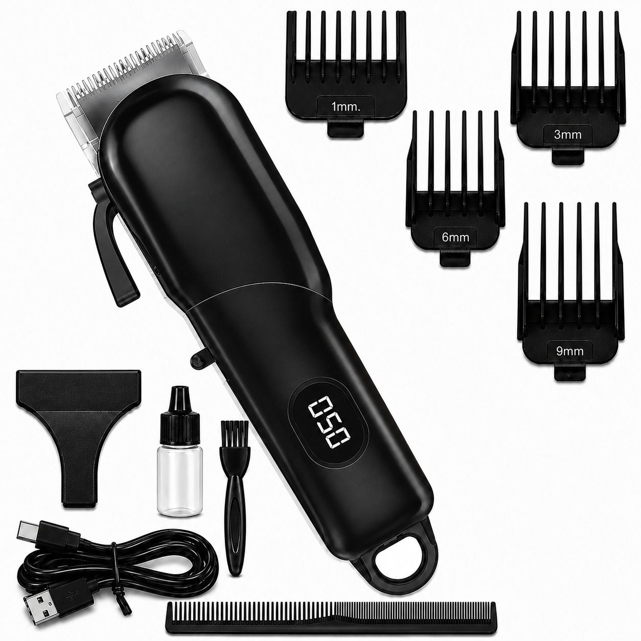 Zeno volt Professional Hair Clipper for Men | Cordless Beard Trimmer LED Display Trimmer 240 min Runtime 5 Length Settings-image-46