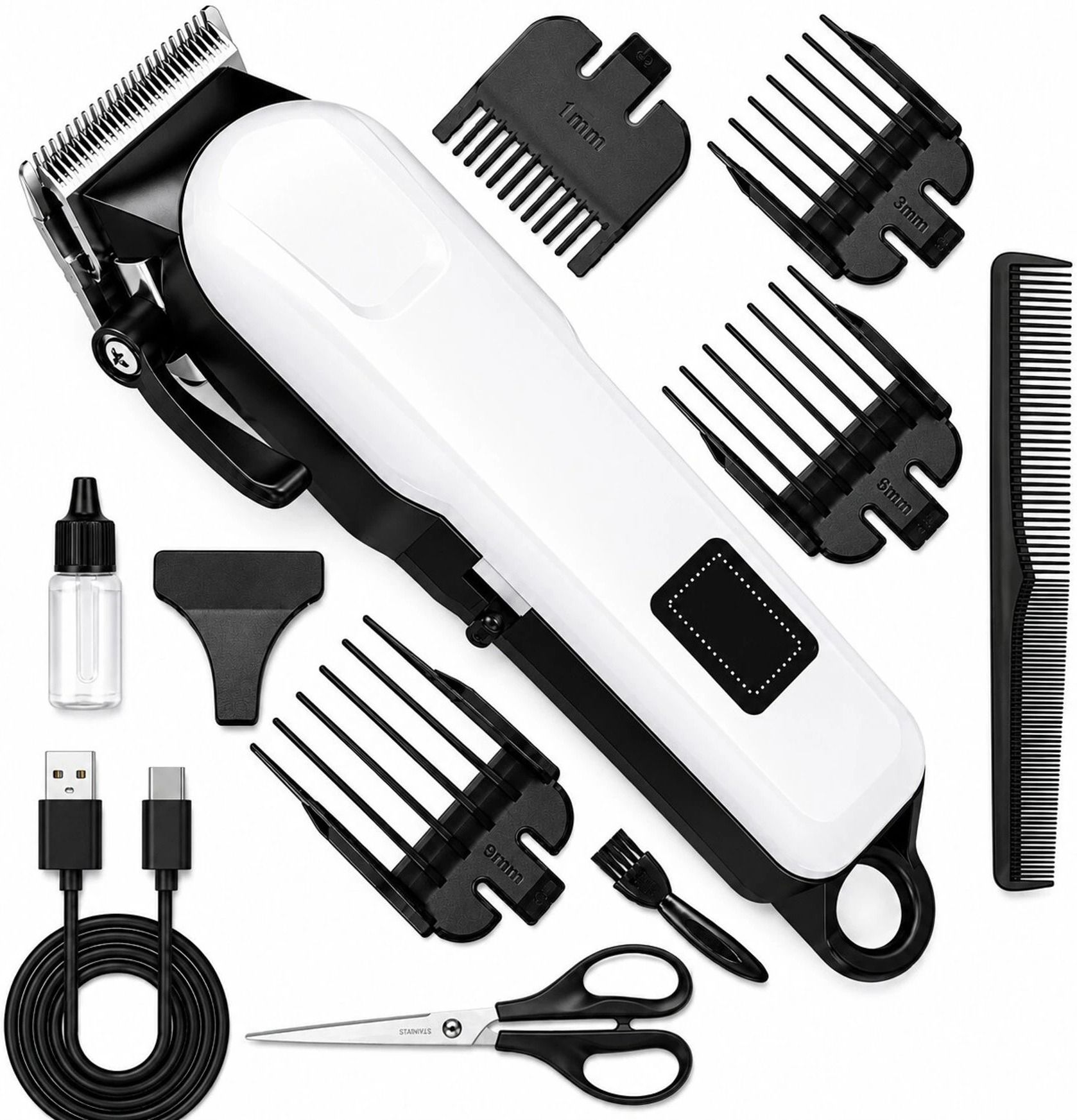 Zeno volt 809 Professional Hair Cutting Machine with Hair Comb, Scissors & Grooming Kit Trimmer 240 min Runtime 5 Length Settings-image-49