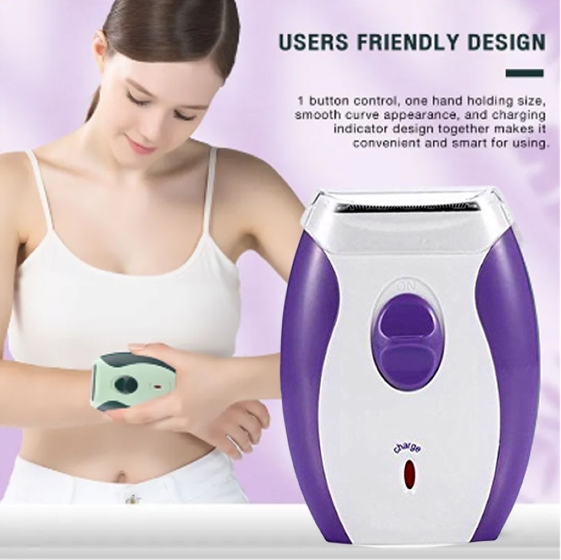 Detechpro New Mini Ladies Hair Removing Device Cum Shaver Grooming Kit 60 min Runtime 1 Length Settings