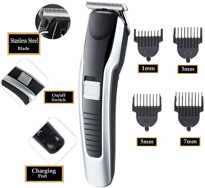 ZYRIAN Rechargeable-Hair Cutting Saving Classic Machine professional hair Trendy Styler Fully Waterproof Trimmer 45 min Runtime 4 Length Settings-image-7