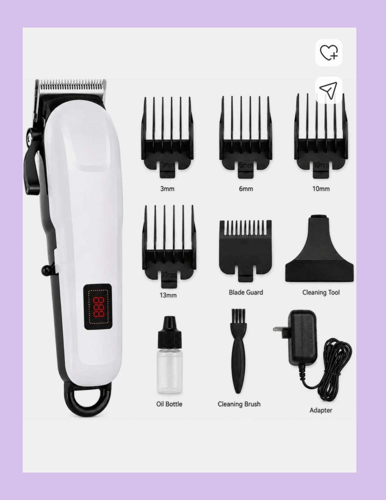 Dazzel Flex Professional Hair Trimmer with LED Display Trimmer 4 Length Settings 280 Fully Waterproof Grooming Kit 240 min Runtime 4 Length Settings-image-30