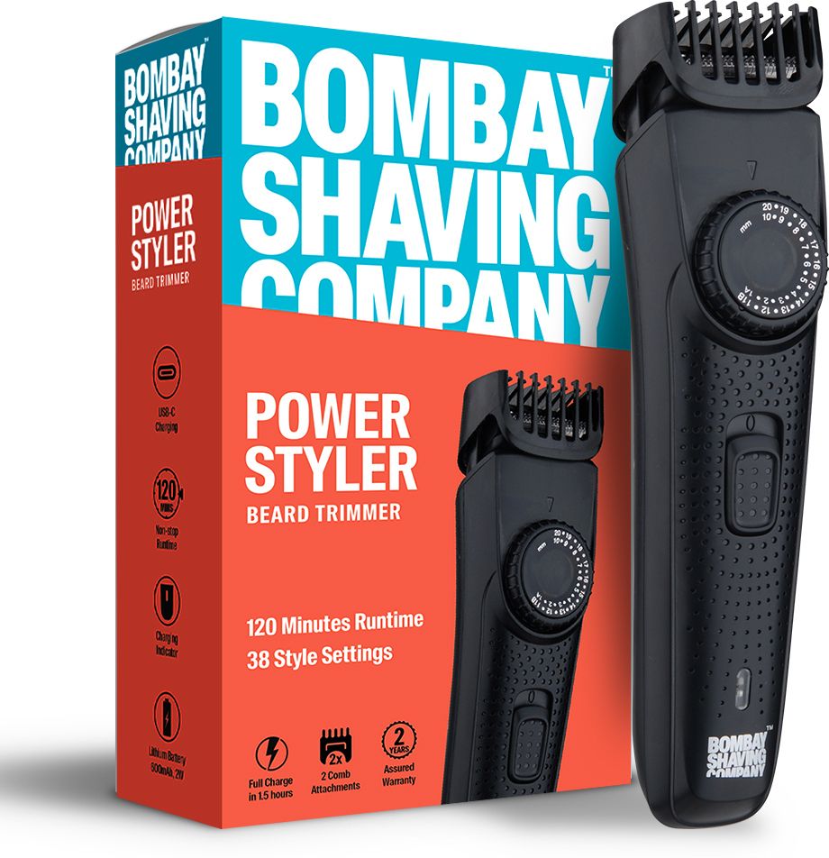 BOMBAY SHAVING COMPANY Flash Charging Men Beard Trimmer 120 minRuntime 38 Length Settings