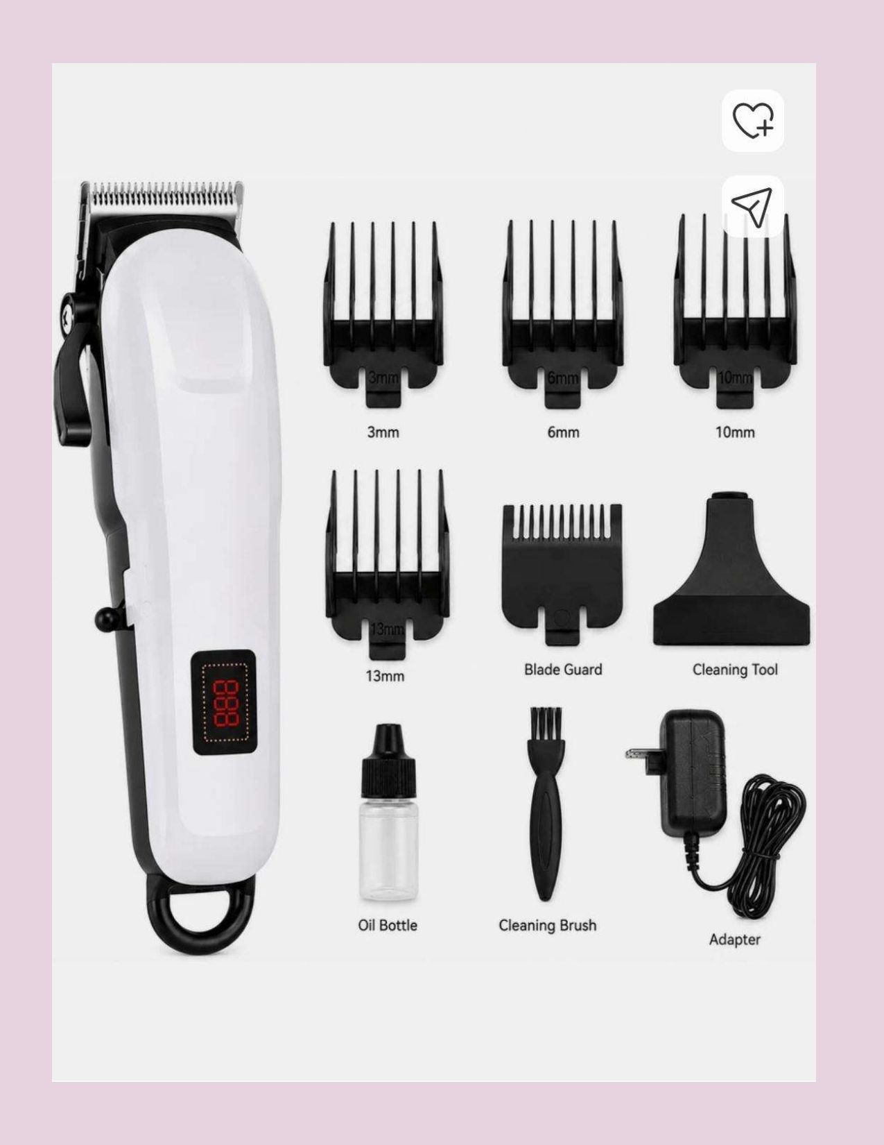 Dazzel Flex Professional Hair Trimmer with LED Display Trimmer 4 Length Settings 248 Fully Waterproof Grooming Kit 240 min Runtime 4 Length Settings-image-47