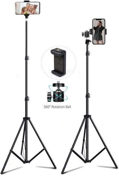 SHUDAUSHI 6.9" feet (210cm) Metal strong mobile phone tripod/camera stand Monopod Kit, Tripod, Tripod Kit, Tripod Ball Head