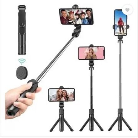 Growtechnohub Bluetooth Extendable Wireless Remote Stand 3-in-1 Multifunctional Selfie Stick Monopod Kit, Tripod, Tripod Kit-picture-15