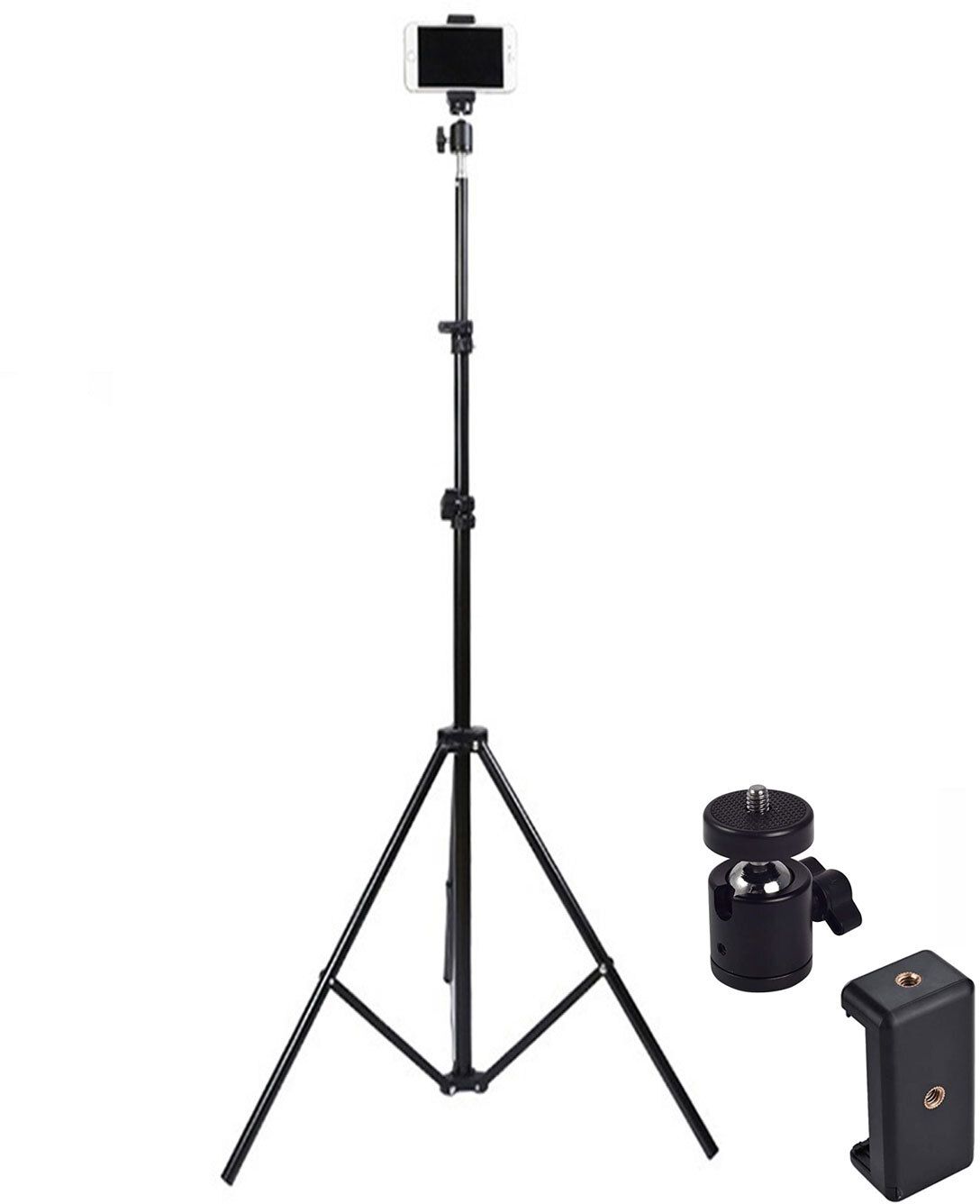 SURYAKUSH 2.1m professional tripod with clip in low price Monopod Kit, Tripod Kit, Tripod Ball Head-image-12