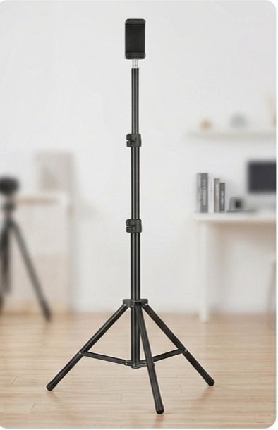 Azyro 7 feet Long Tripod stand with clip holder(Black,Supports Up to 2500g) Monopod, Monopod Kit, Tripod, Tripod Kit-image-1