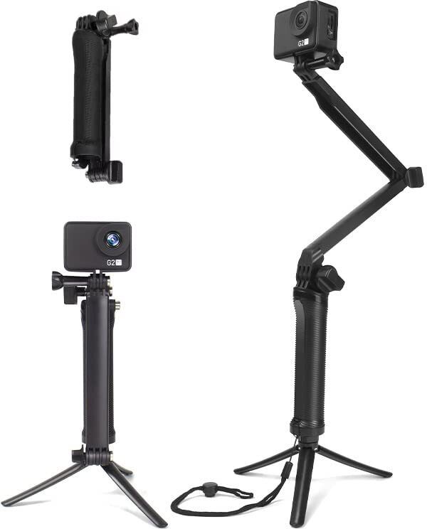 CASON 3 Way Monopod Action Camera Stick/Selfie Stick For Action Camera / Go Pro Stick Monopod