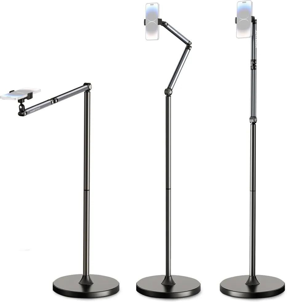 FKU Cell Phone Floor Stand with 1.96/5.25 ft Height & 5.73lb Mobile Stand Monopod-image-48