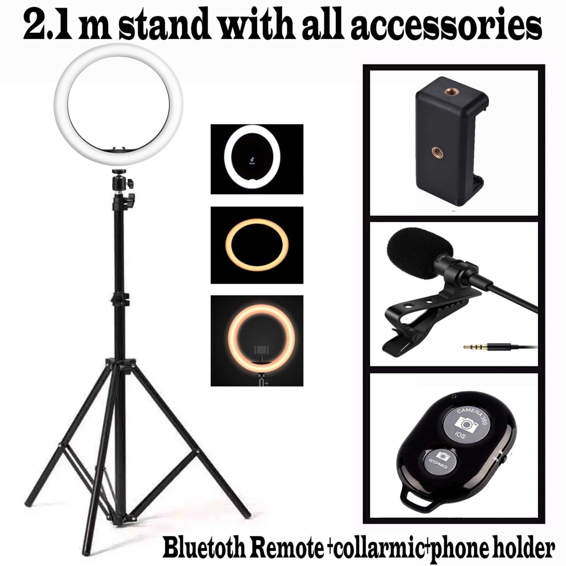 APENTERPRISES Newest flash ring light ,Phone holder ,colormic,remote control Monopod, Monopod Kit, Tripod, Tripod Ball Head, Tripod Bracket, Tripod Kit-image-38