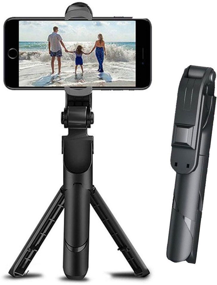 Techobucks New Buy Bluetooth Remote Selfie Light Stick Tripod Stand with All Phones Monopod Monopod Kit-image-24