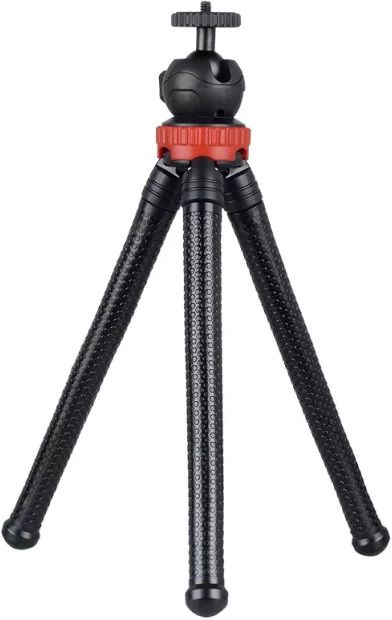 LISTRO Flexible Gorillapod Tripod with 360° Rotating Ball Head Tripod(Black/Red) Tripod Ball Head, Tripod Bracket, Tripod-image-1