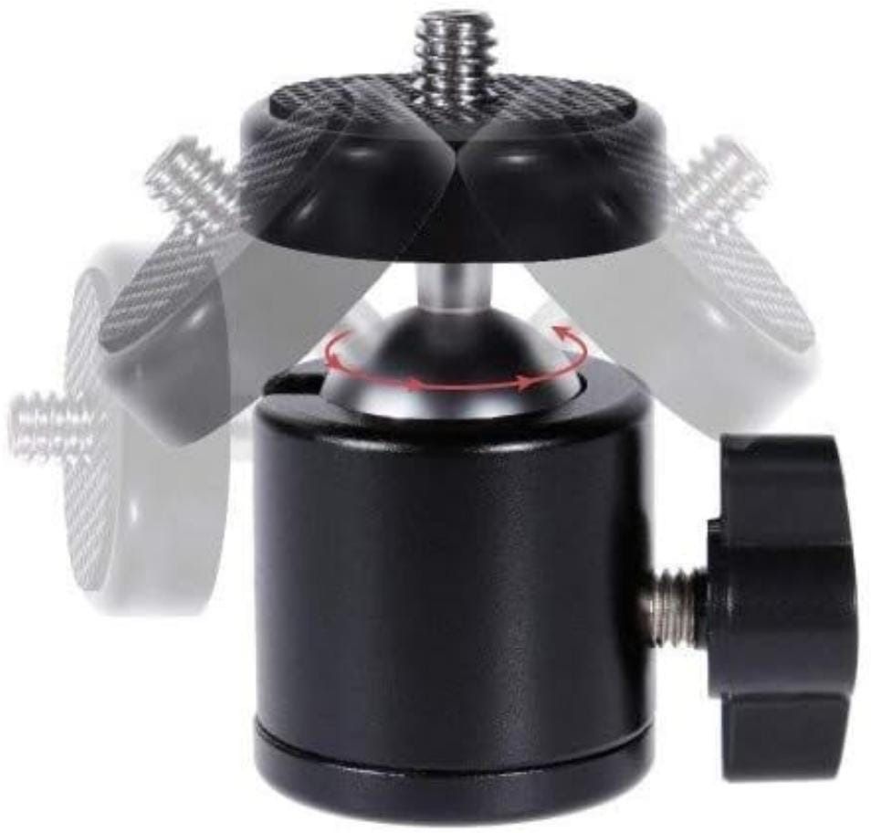 LCTRIO I Ball Head 1/4" Screw 360 Degree Rotational I 1/4" Thread base Mount I Tripod Ball Head-image-2
