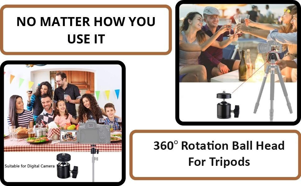 Wanzhow New Arrival Mini Tripod Ball Head Tripod & Monopod Accessories Tripod Ball Head image 1