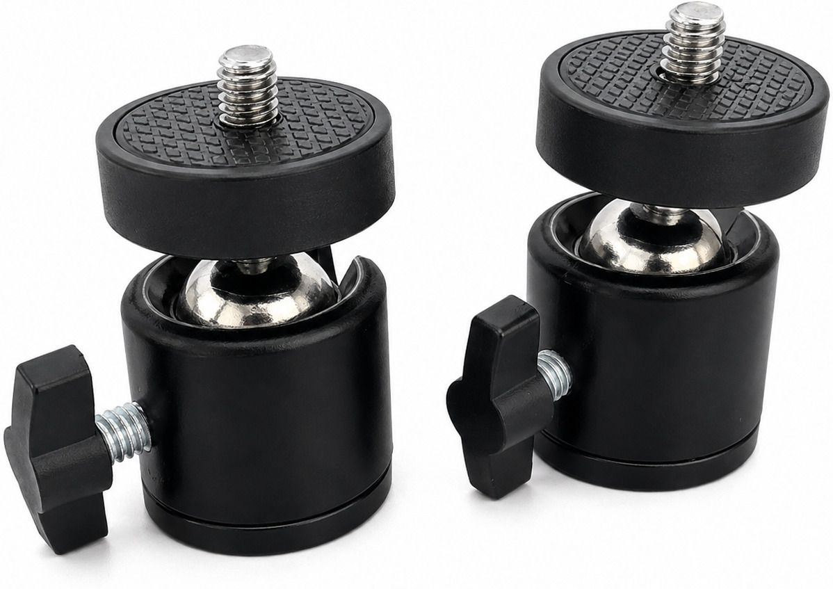 BROLAVIYA 2 Pack 360 Degree Rotating Swivel Tripod Ball Head with 1/4" Screw Thread Head Tripod Ball Head, Tripod Bracket-image-37