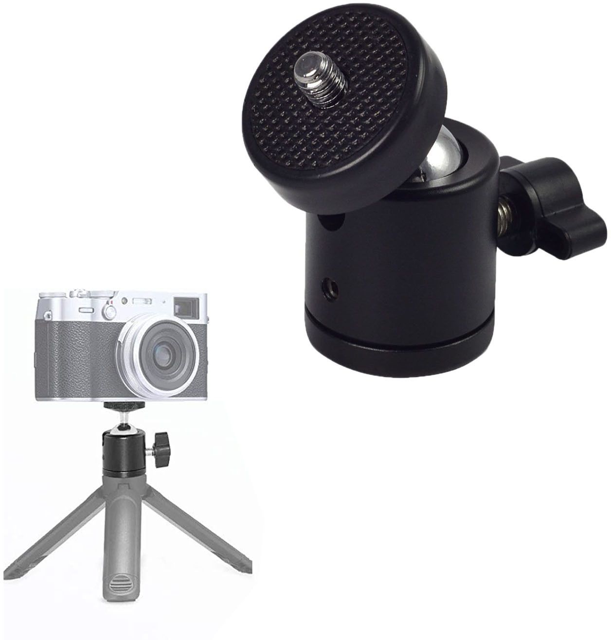 Wanzhow 1/4" 360 Ball Head /Holder/Mount for Camera Tripod Tripod Ball Head-image-22