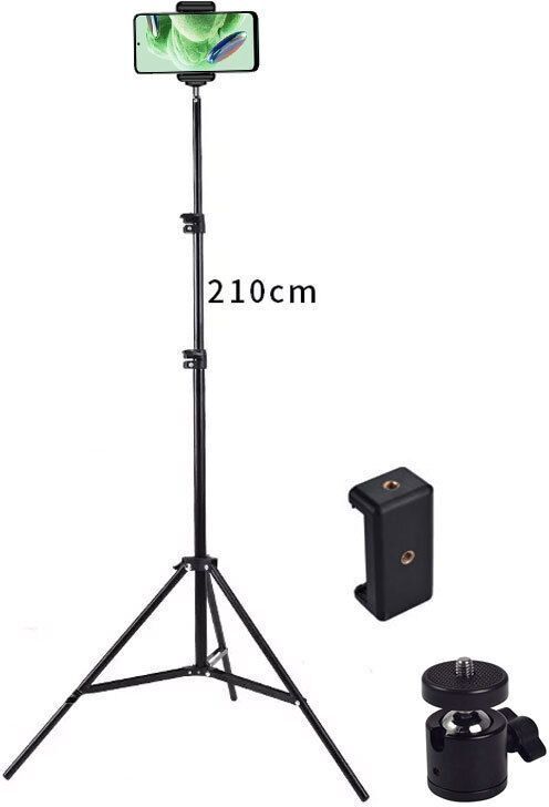 Sconzi Best Buy 7 Feet Studio Stand with Mobile Holder Ideal Outdoor & Indoor Shoots Tripod Ball Head, Tripod Kit-image-35