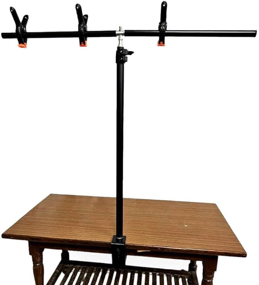 SHOPEE Tabletop T Shape Backdrop Stand 30.7 inches Wide 48 inches Tall Desk Mount Tripod Kit-image-40