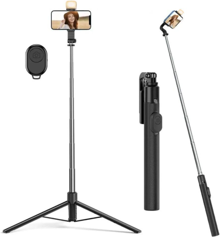 Pharaoh Multi-Use Selfie Stick Tripod with Flashlight – 170cm Extendable Tripod, Monopod Kit, Tripod Kit-image-24