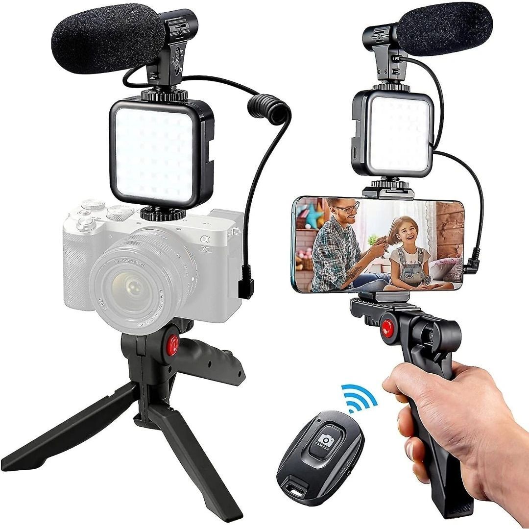 NETZI VLOGGING-KIT Tripod Kit, Tripod, Tripod Ball Head, Monopod Kit, Monopod, Tripod Bracket-image-0