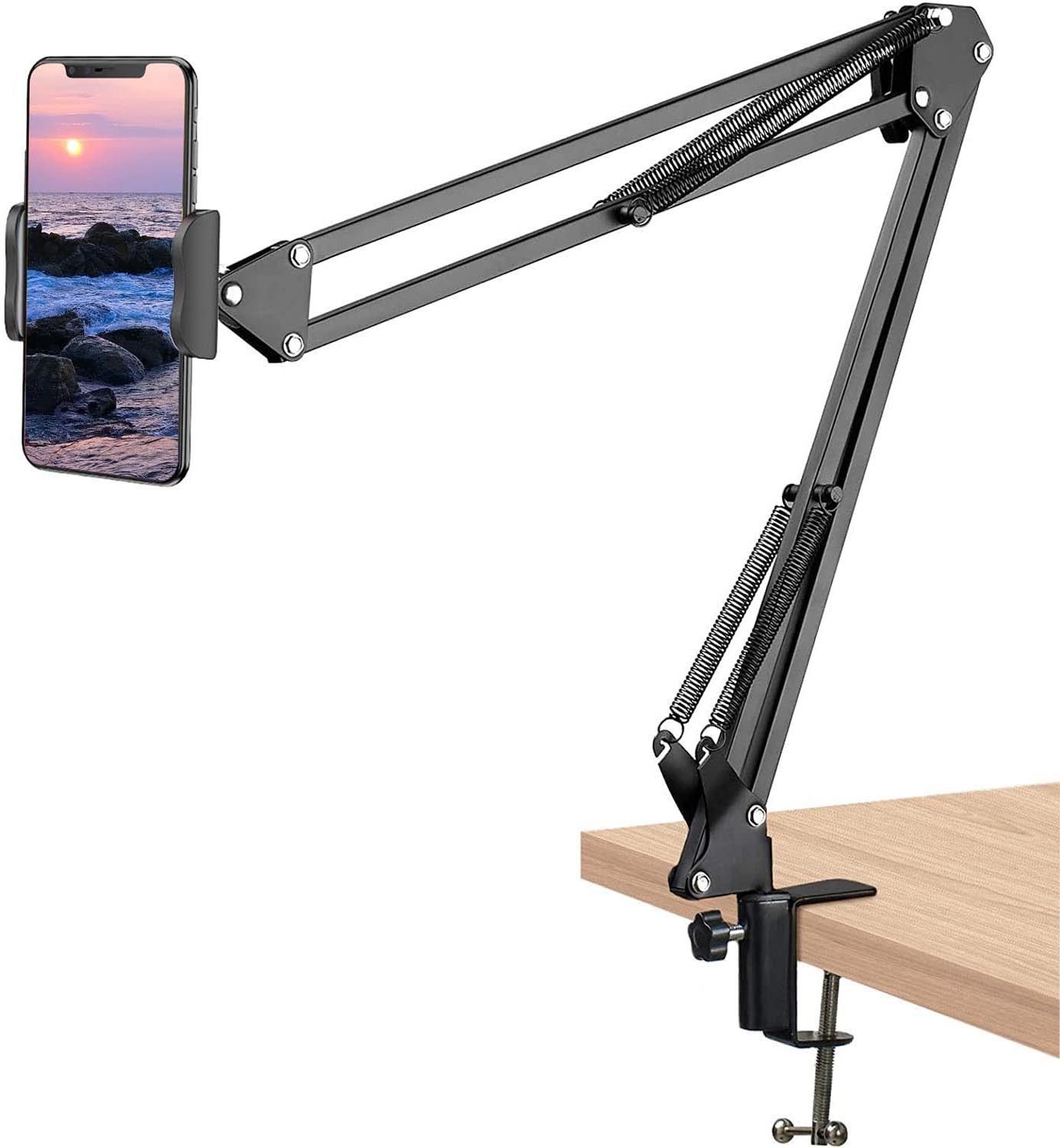 Wanzhow Recording Overhead Microphone Stand Suspension Boom Scissor Arm Stand Tripod Kit, Monopod, Tripod Bracket, Tripod Clamp, Tripod Ball Head-image-43