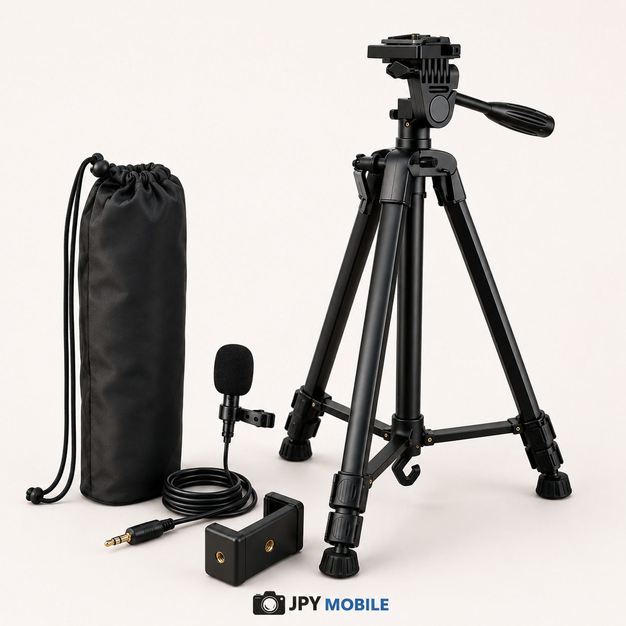 JPY 55 Inch Foldable Tripod Stand With Mic Aluminum Alloy Legs with Rubberized Feet Tripod Kit, Tripod Ball Head, Tripod-image-33
