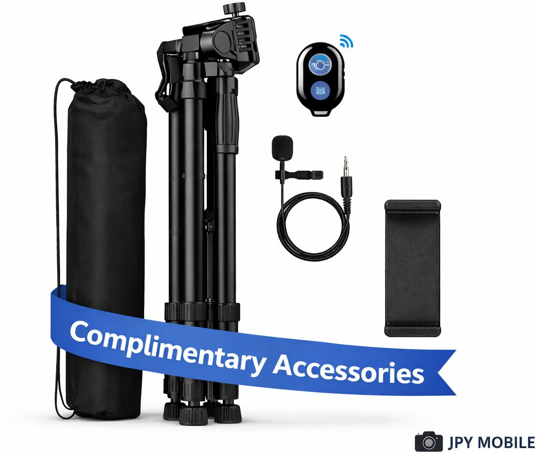 JPY 55 Inches (140 cm) Portable Lightweight Aluminium Tripod For Mobile, Camera With Tripod Kit-image-45