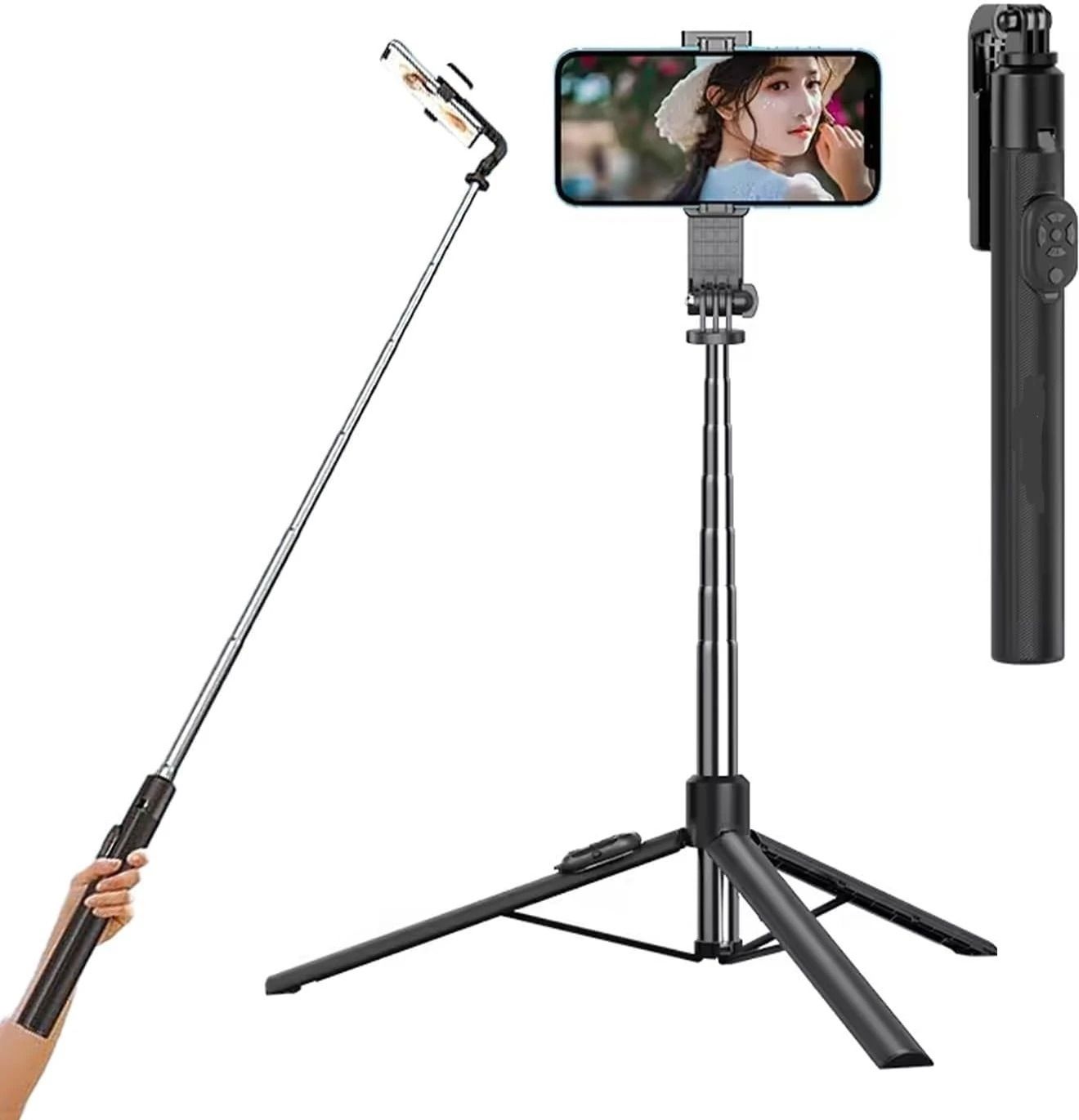 GETGETO 170cm Extendable Selfie Stick Tripod with Remote for iPhone & Android Tripod Kit-image-19