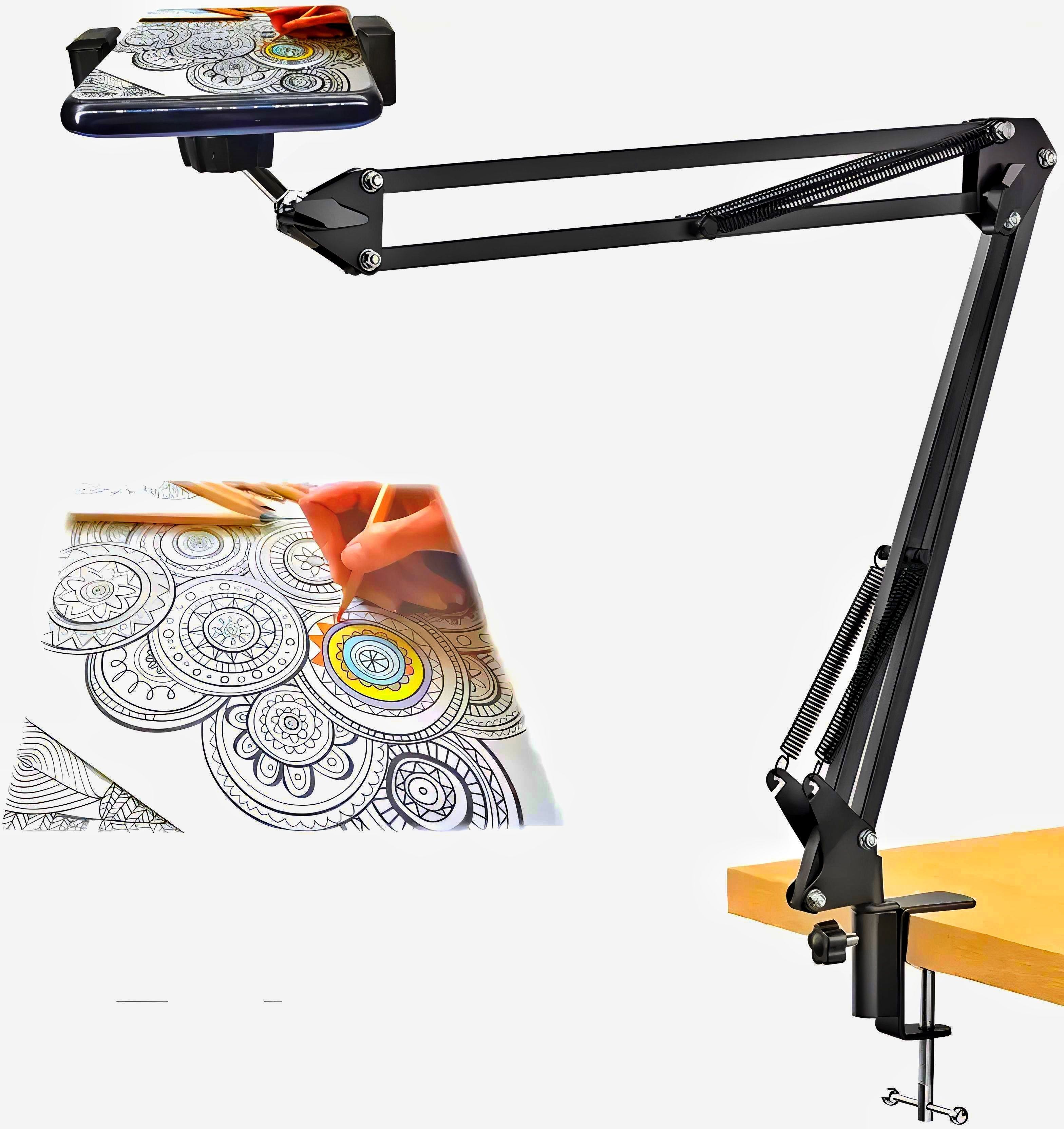 SARA Overhead Tripod Stand for YouTube Video Recording Cooking and Sketch Videos Tripod, Tripod Ball Head, Tripod Kit, Tripod Clamp-image-36
