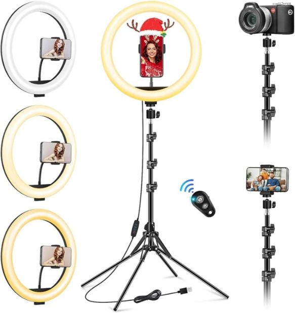 SHUDAUSHI Portable 7 Feet Tripod WIth Ring Light & Bluetooth & Mobile Clip Holder. Tripod Ball Head, Tripod Kit-image-43