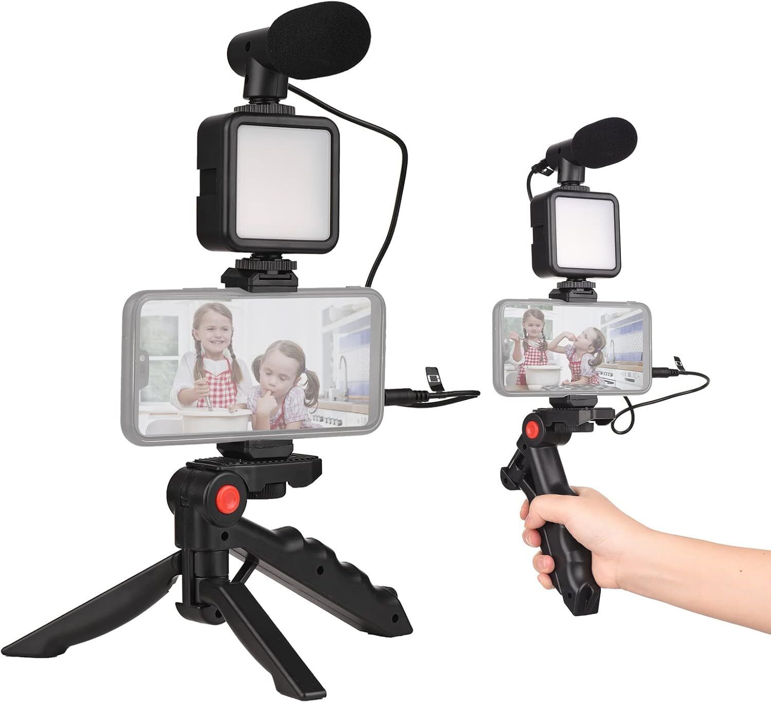 Deoxys Professional Streaming Setup with LED Light, Microphone, Tripod Stand, Handheld Tripod Kit-image-39