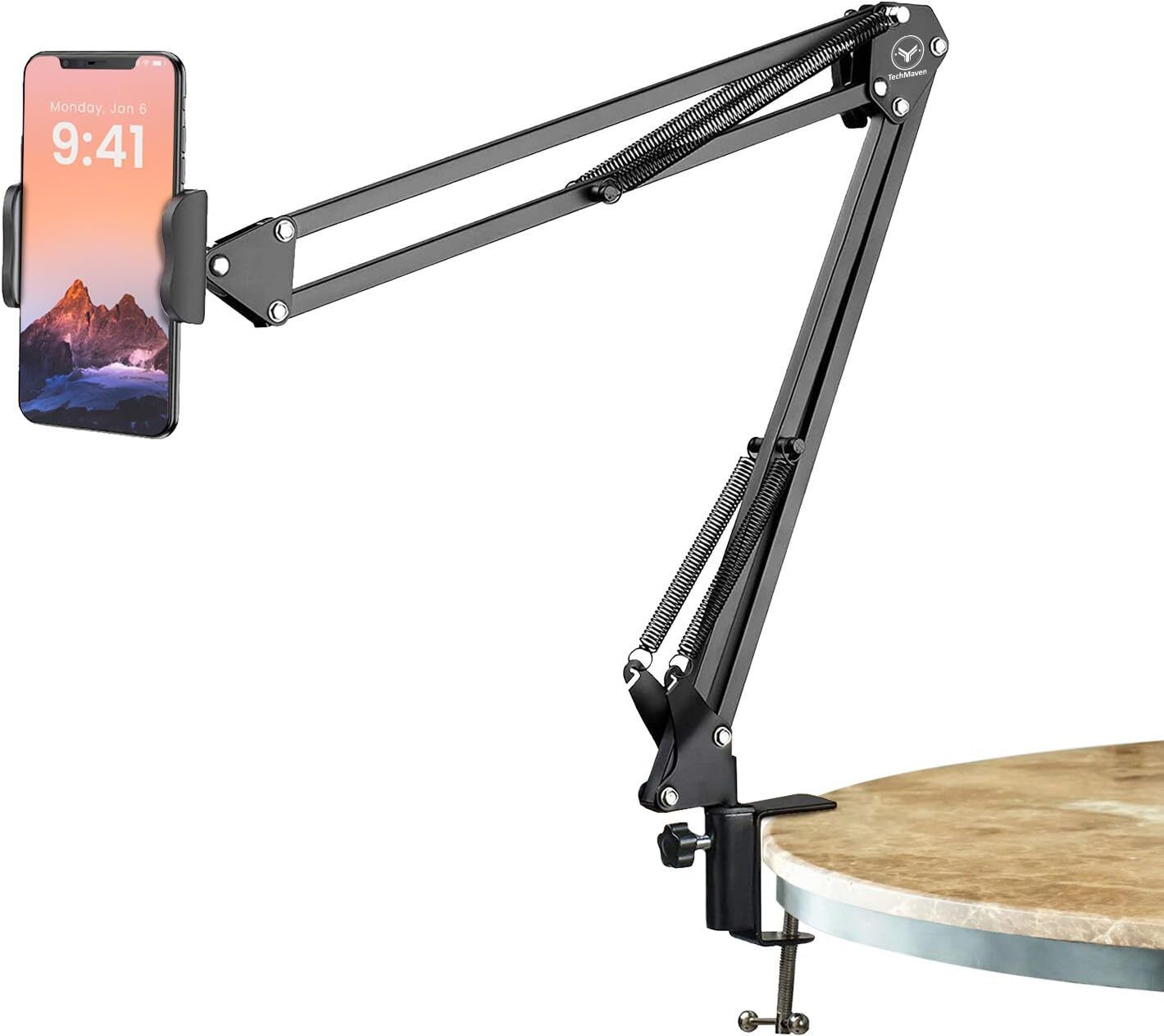 RGV Tabletop Metal Stand Tablet Adjustable Multi-Angle Long Arm-Device Mobile Holder-image-39
