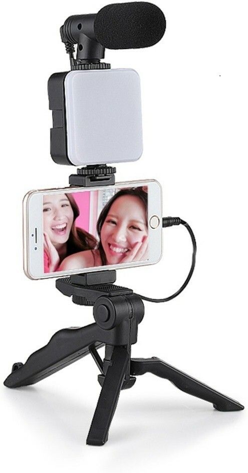 MADSWAS Portable Vlogging Kit Video Recording Equipment with Tripod Fill Light Mic M13 Tripod Kit, Monopod Kit-image-13