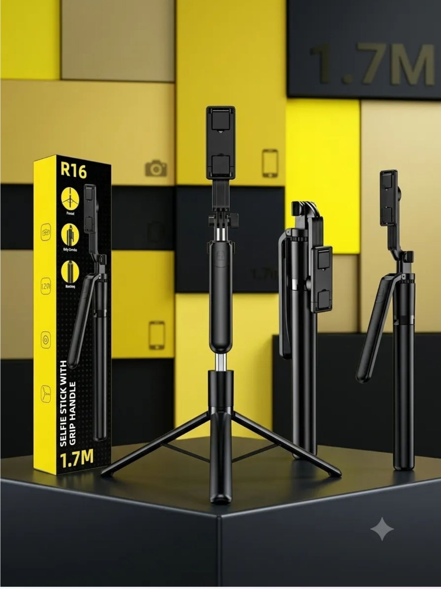 TECH BIRD R16 Selfie Stick Tripod for Photos, Videos & Reels/75 Tripod Kit-image-19