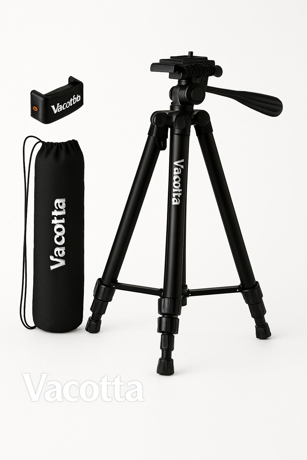 Vacotta (55-Inch) Aluminium Tripod with Carry Bag for All Smart Phones, GoPro, Cameras Tripod-image-25
