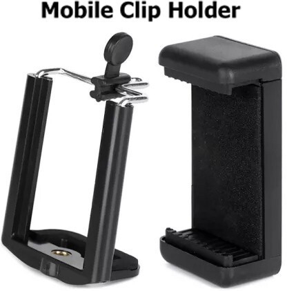 PULTO 360 Degree mobile clip 2 Hole Mount Holder Clip/Mount Adapter/Adjustable Clamp Tripod, Monopod, Monopod Kit, Tripod Ball Head, Tripod Bracket, Tripod Clamp, Tripod Kit image 1