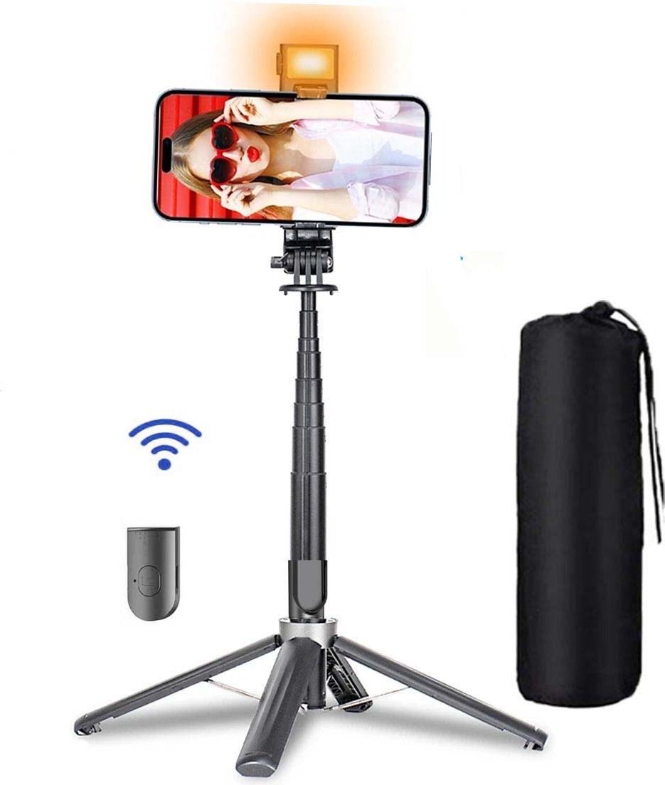 POZUB R7S-L Photography Multi function Mobile Holder 3in1 LED Fill Light Remote Stand Tripod, Tripod Kit, Tripod Clamp, Monopod-image-21