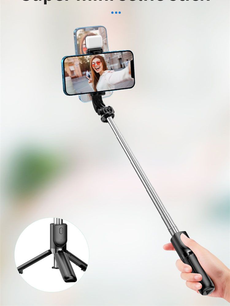 POZUB Selfie Stick And Stand R1S With Flash Light And Remote Control Video Holder Tripod, Tripod Kit, Tripod Clamp, Monopod-image-27