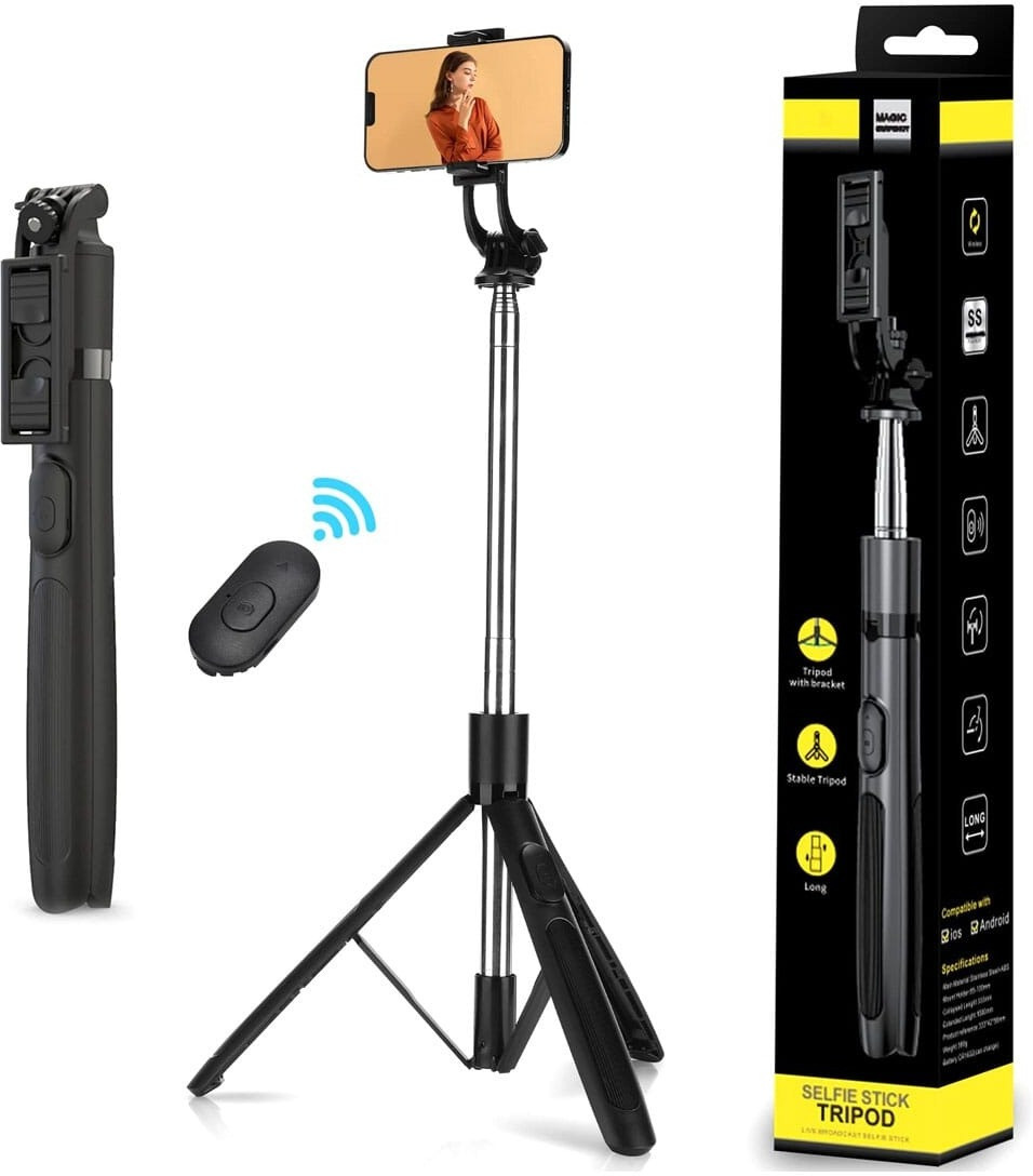 Alpha Electronics Q05 Bluetooth Selfie Stick Foldable Multi-Functional Live Tripod image 1