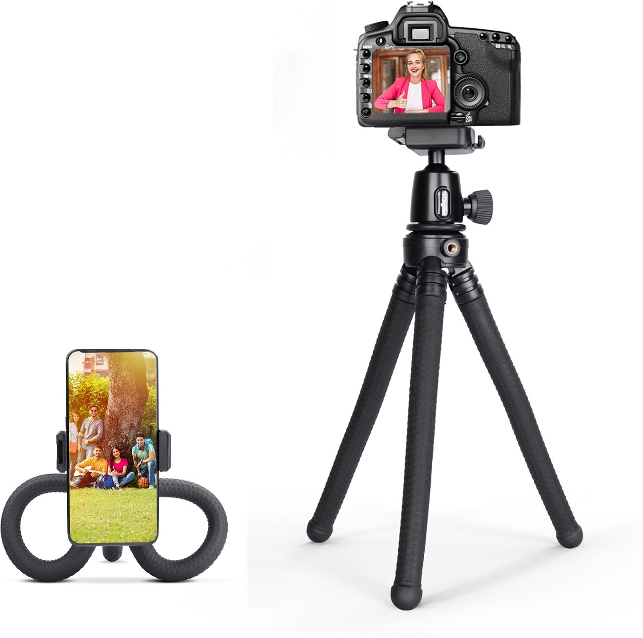 DIGITEK DTR 320 FT Flexible Mini Tripod with Phone Mount for Action Camera DSLR & Mobile Tripod-image-13