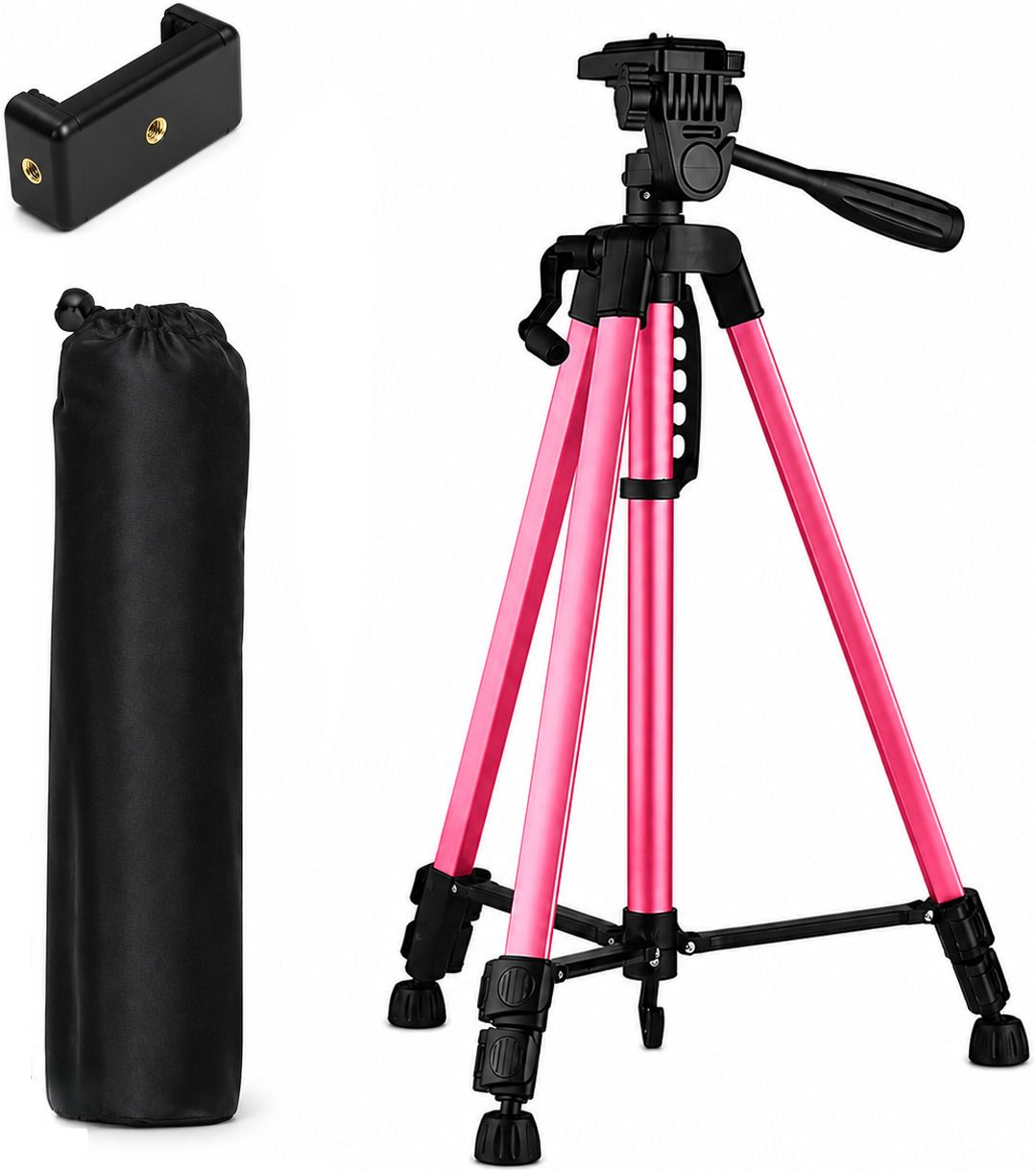 Bestor Portable Tripod Stand 360° Adjustable Ball Head with Removable Mobile Clip Tripod-image-39
