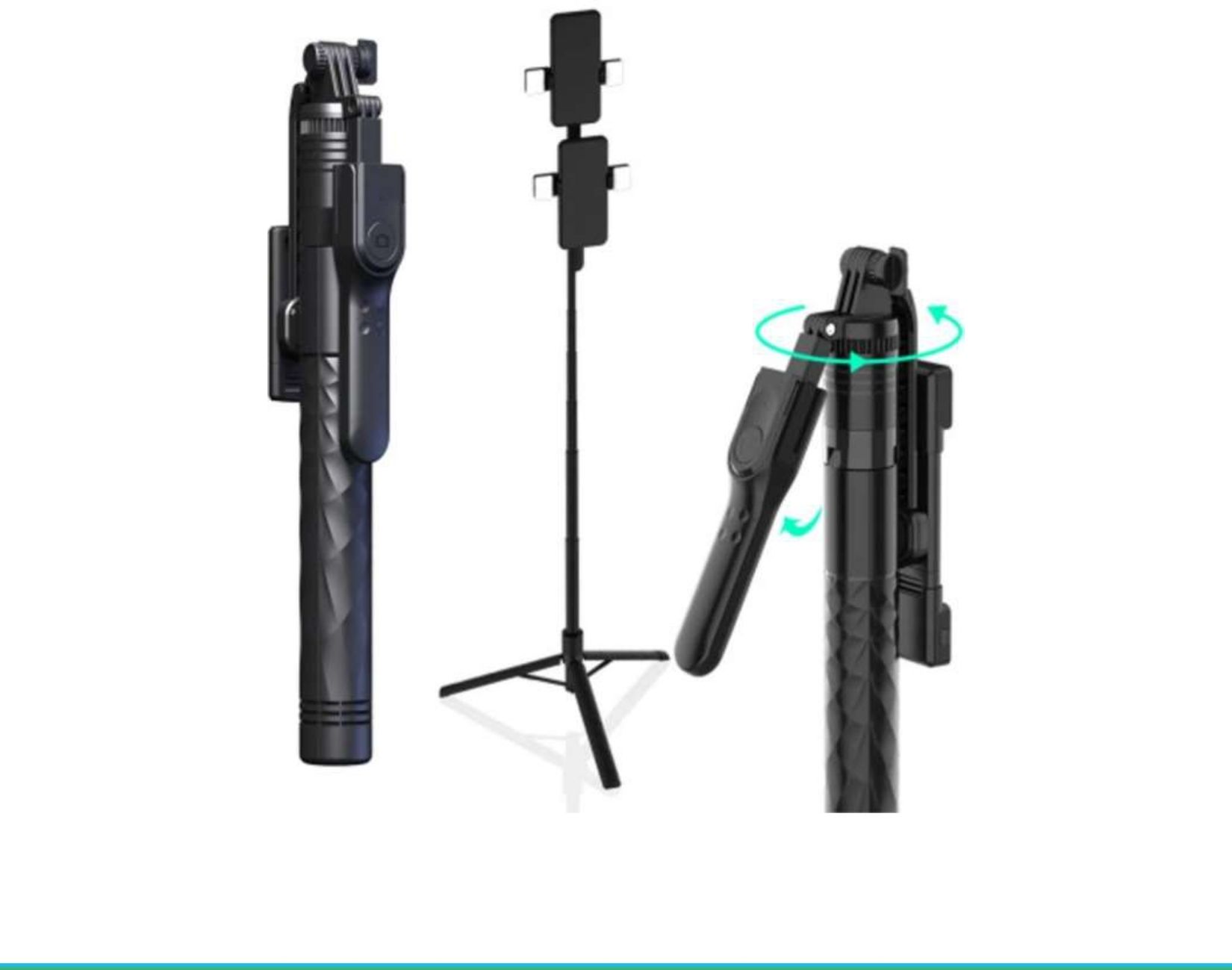 FITRIC K28 175 cm Bluetooth Selfie Stick Tripod with Remote for Mobile & YouTube B7 Tripod, Monopod-image-36
